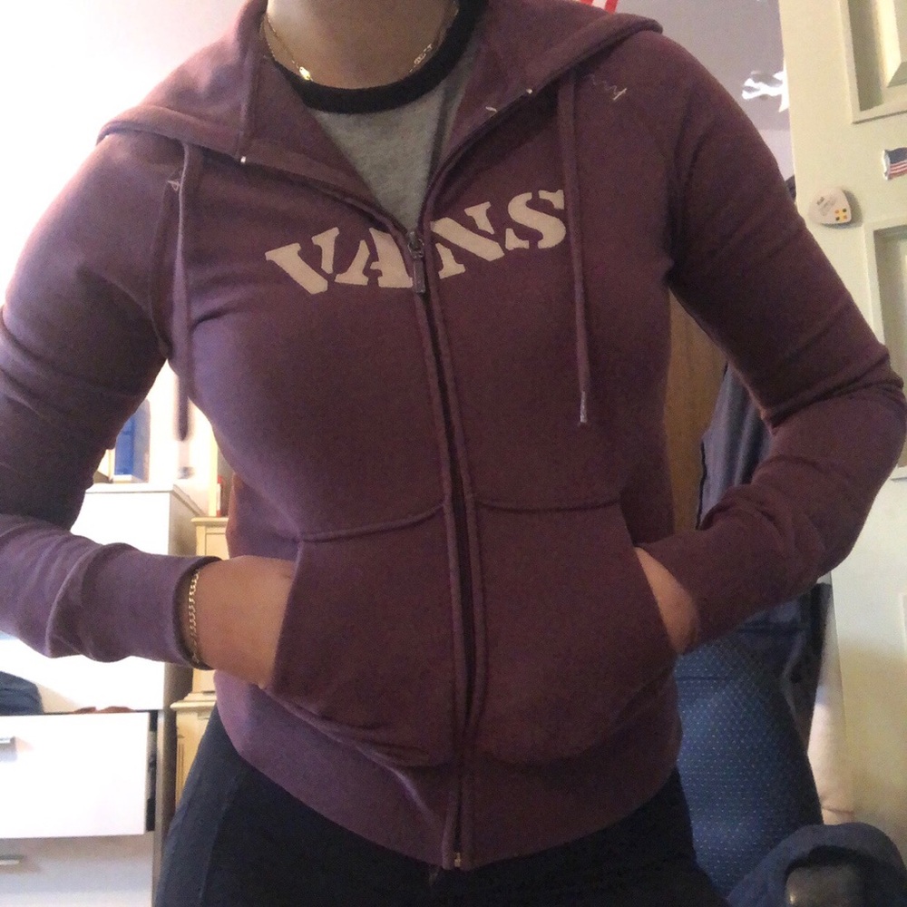 Vans off the wall maroon sweater size small women